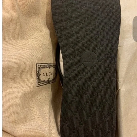 Gucci Flip Flops men’s chevron thong sandal - New with original box, never worn - Picture 2 of 8